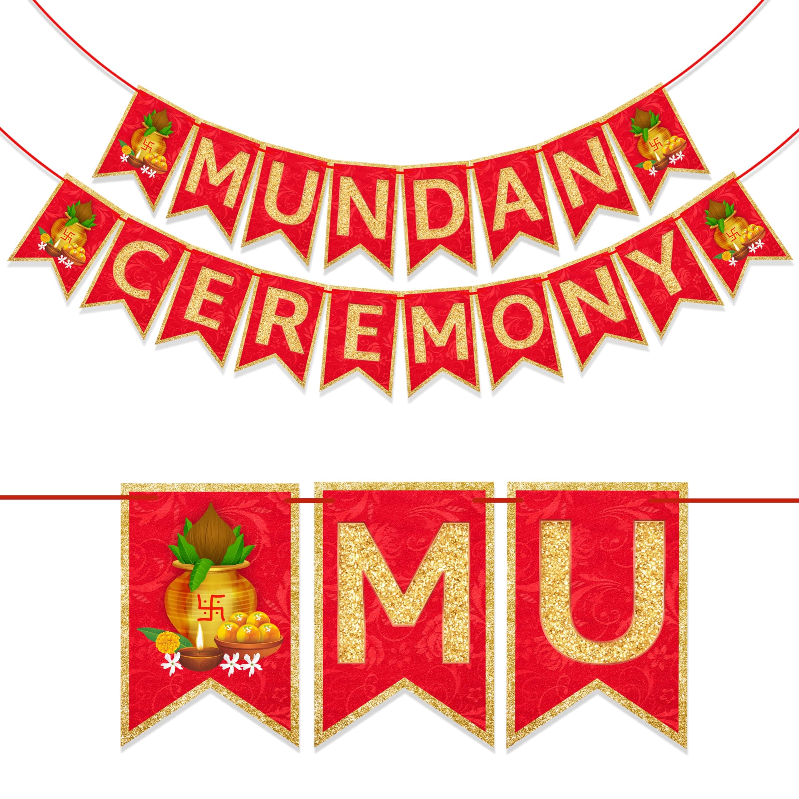 Wobbox My First Hair Cut Banner, Mundan Ceremony Banner, Mundan Ceremony Decoration Items (FP4616)