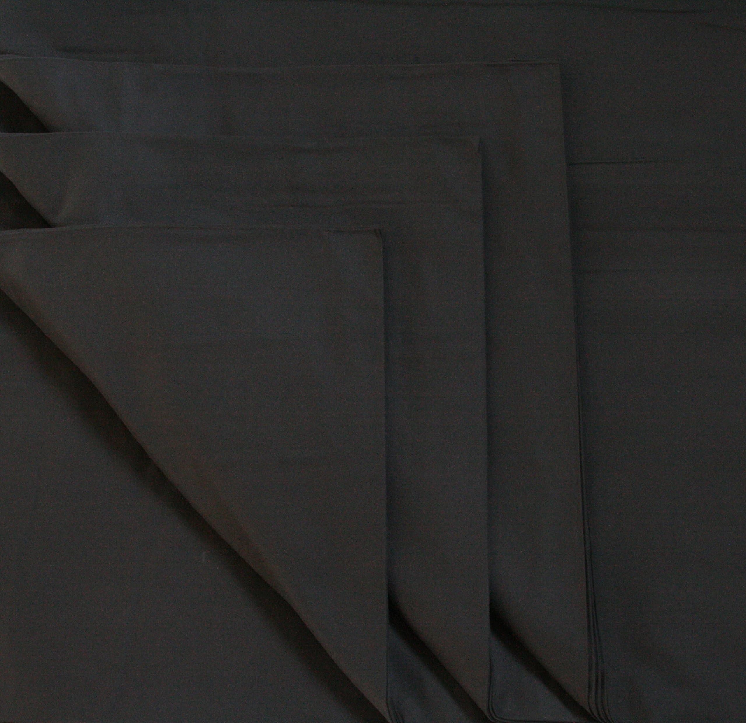 Stoffkontor B1 Decoration Molleton Fabric 300cm wide, Colour: Black