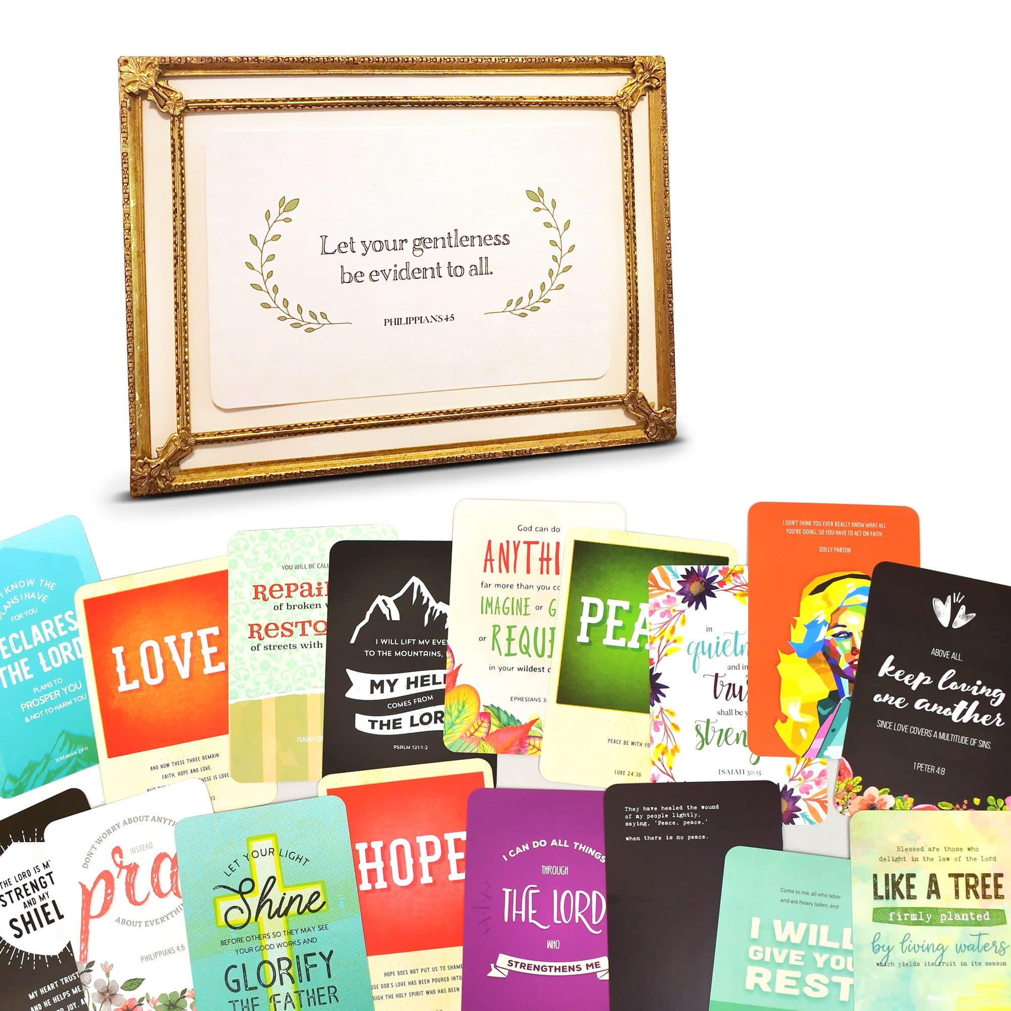 The Hope Deck 10 Pack - Inspirational Bible Verse Postcards - Set of 30 Illustrated Scriptures - 4 x 6