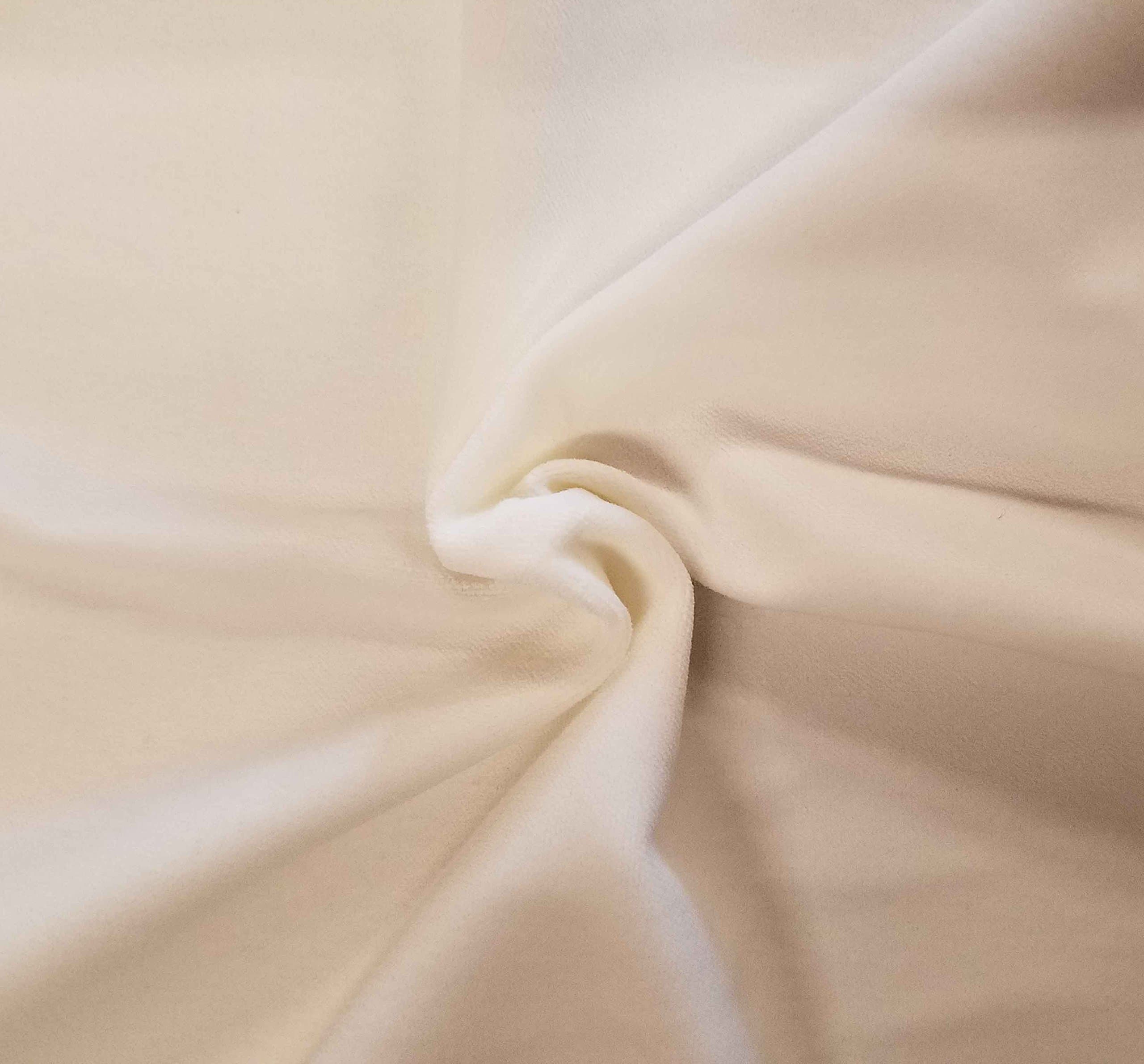Quality White 100% Cotton Velvet Velour Fabric for Upholstery/Drapery/Crafts/Costumes Heavy 16oz Weight Thick Curtain Material Sold by The Yard at 54 inch Wide