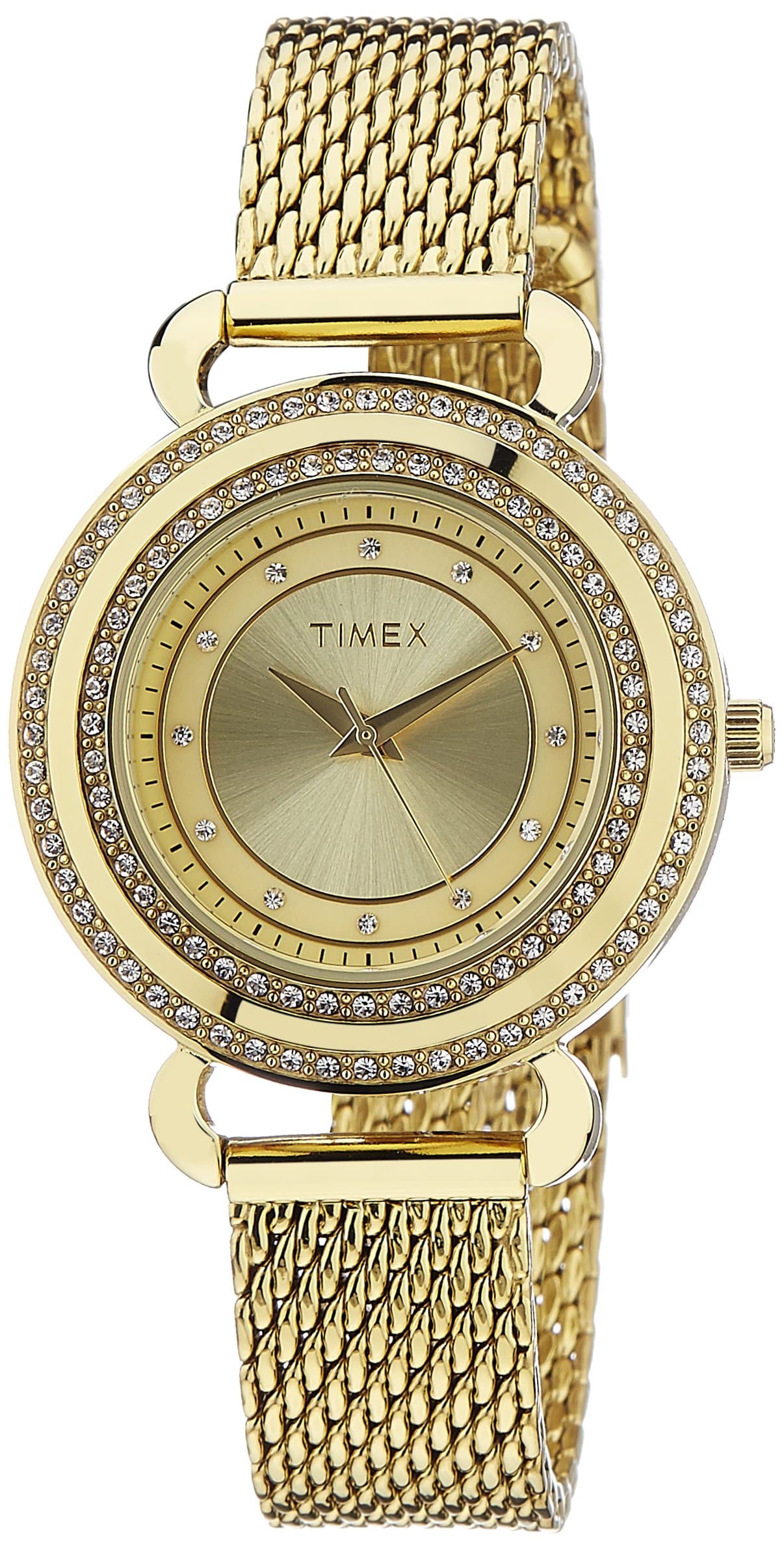 TIMEX Fashion Analog Champagne Dial Women's Watch - T2P232