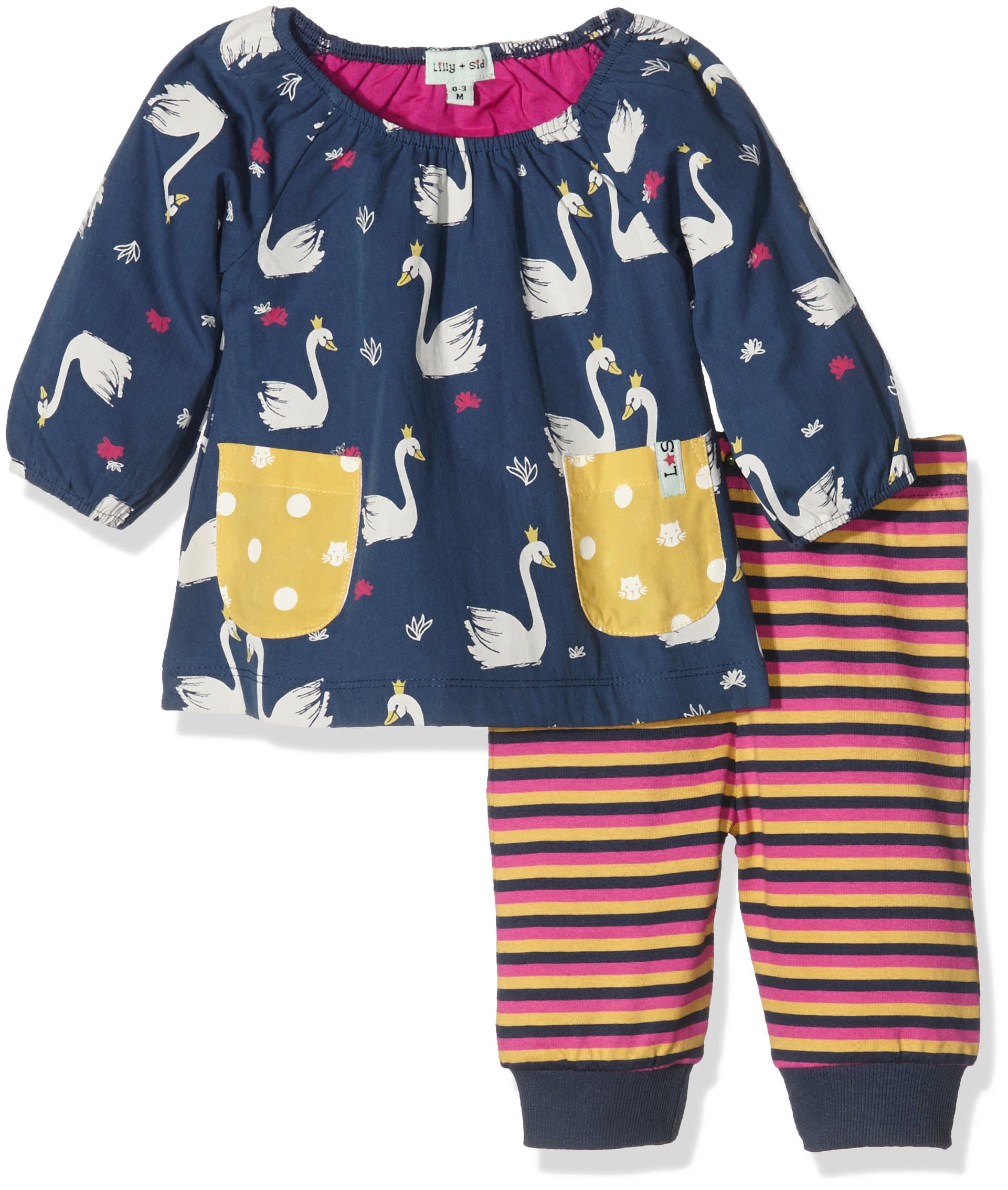 Lilly and Sid Baby Girls' Sweet Swan Tunic Dress Set Clothing