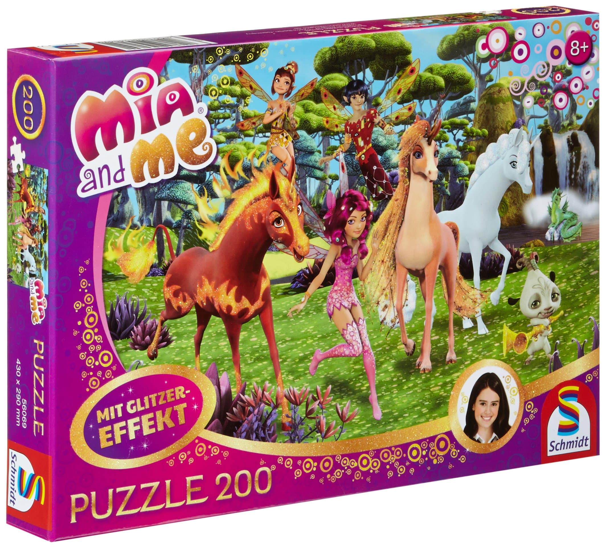 SchmidtSpiele 56069 "Mia und Me - in Centopia Glitter Puzzle (200-Piece)