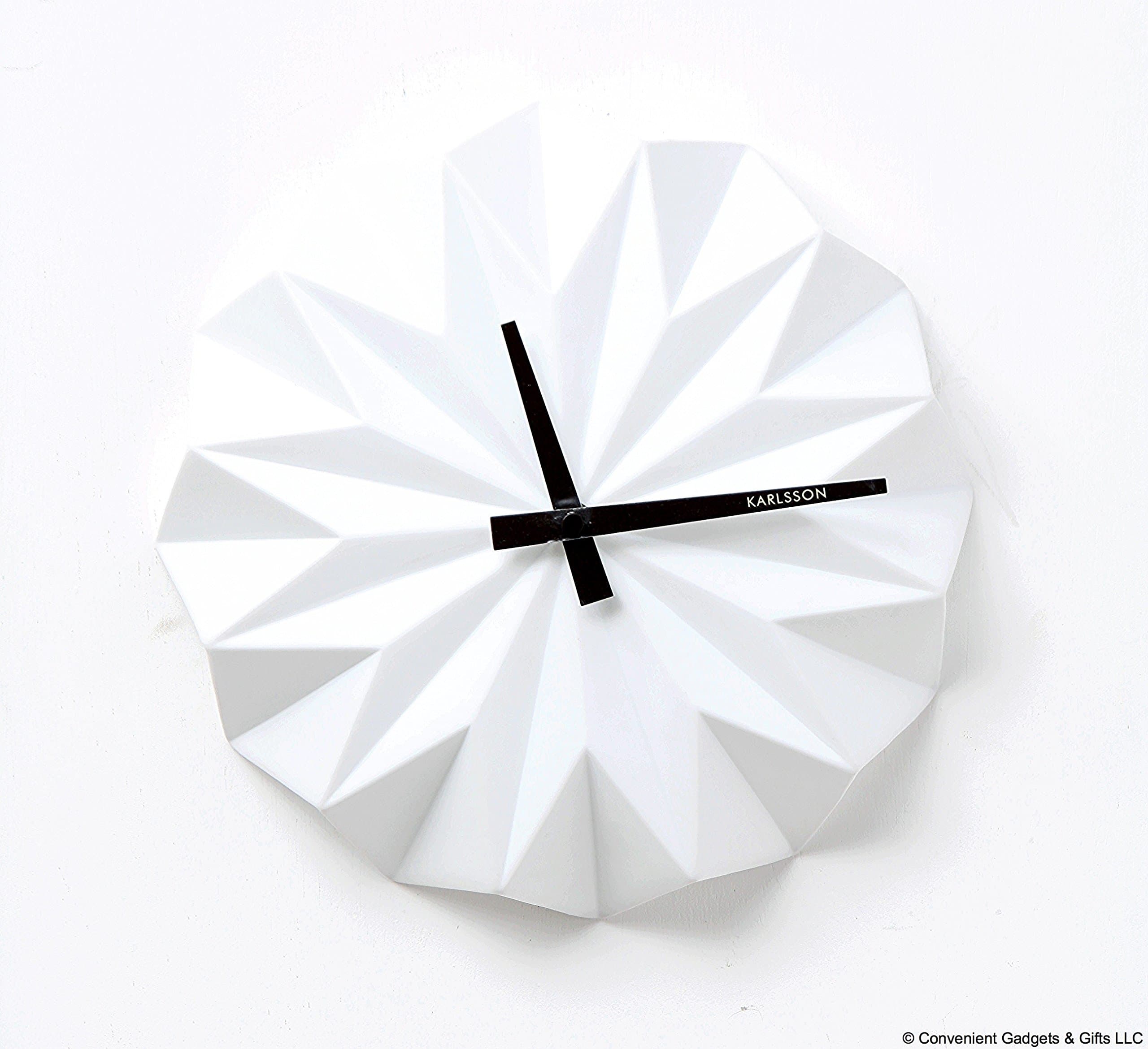 Karlsson Ceramic Origami White Wall Clock - KA5531WH