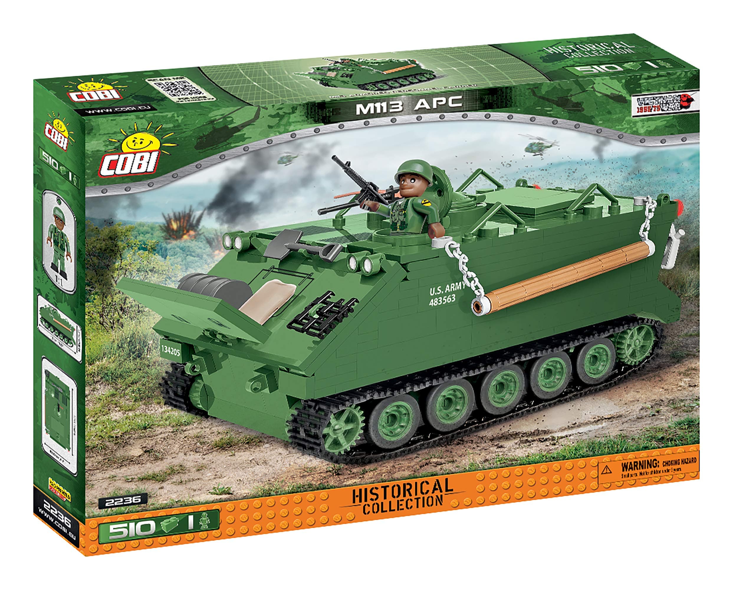 COBI Historical Collection M113 APC Armored Transporter, Multicolor