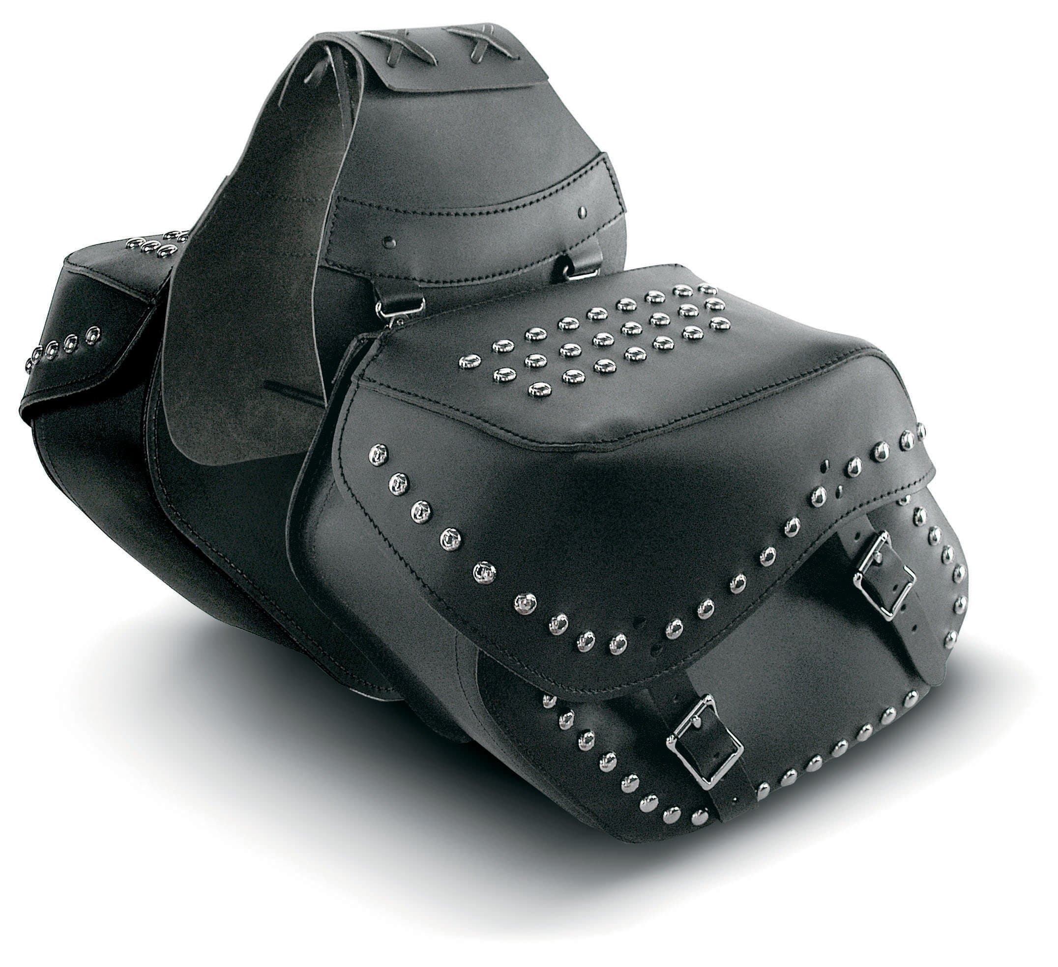 Carroll Leather 7199 Black Slant Saddlebag
