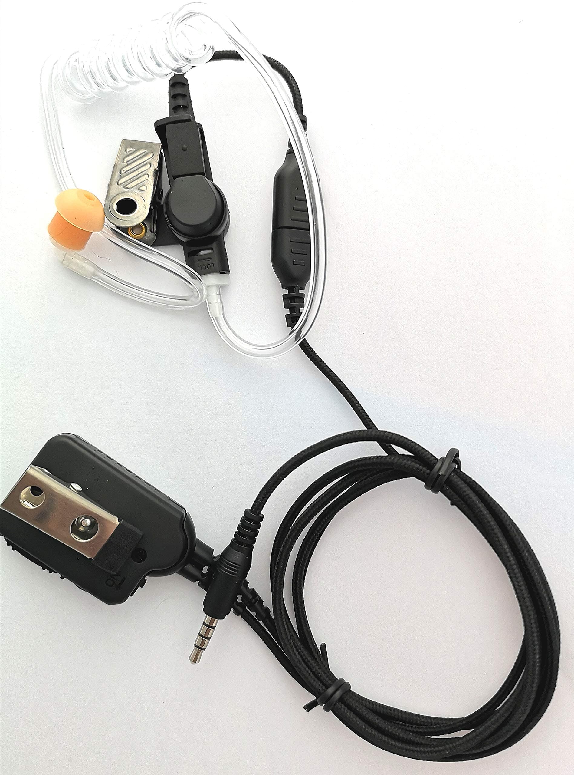 2-Wire Ptt Button with Microphone and Acoustic Earpiece for Zello's iOS App for iPhone