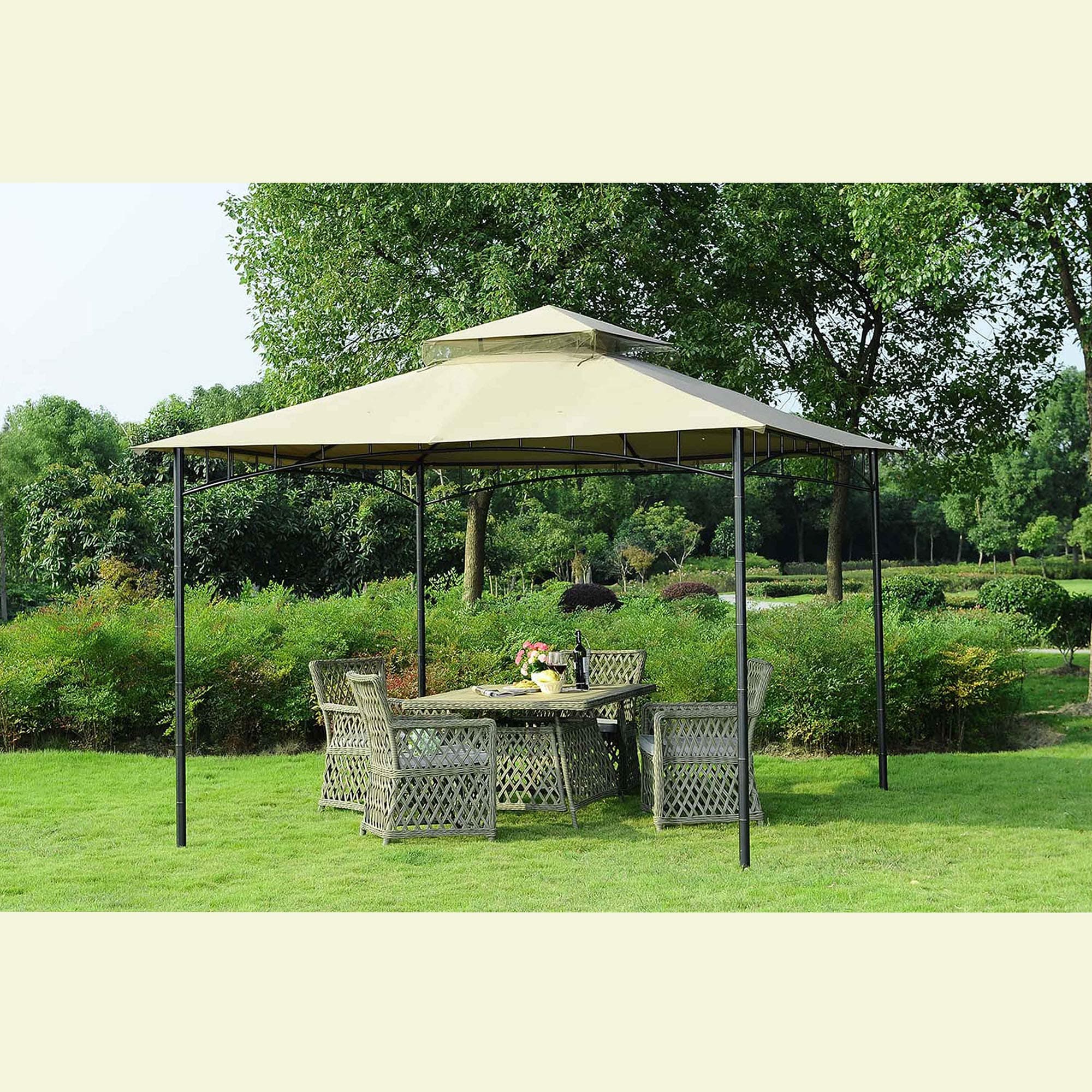 Coen Original Replacement Canopy for Gazebo Grove (10X10 Ft) L-GZ136PST-8C Sold at OSJ, Khaki