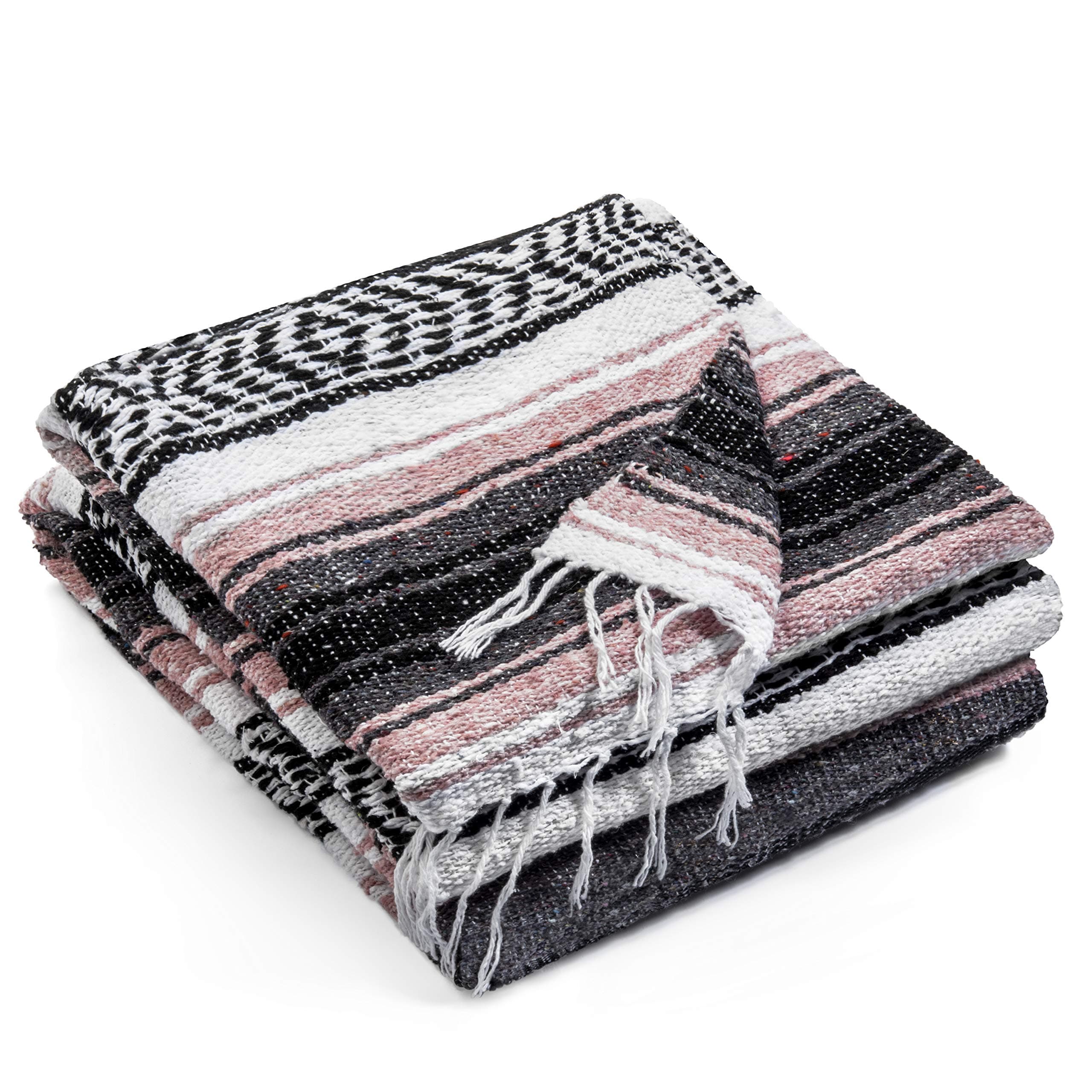 Topaz Hill Mexican Blanket - Salmon Pink