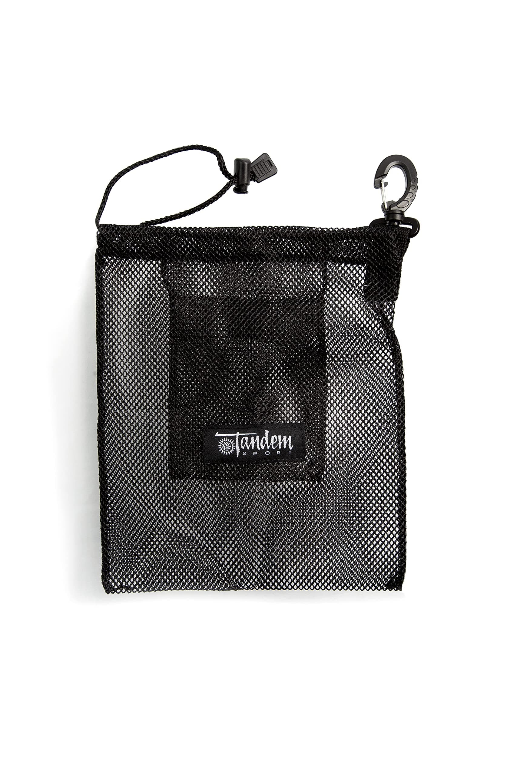 Tandem Sport Mesh Knee Pad Bag - Keep Volleyball Knee Pads Fresh - Air Dry Knee Pad Bag with Air Freshener Compartment - Use For Volleyball Gear or for Any Sport Equipment, Black