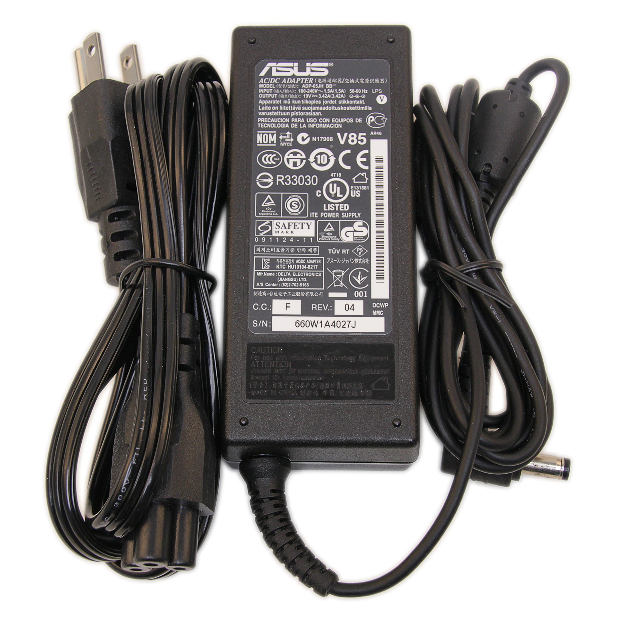 ASUS 65W Laptop Charger Power Supply for K50I K50IJ K52F K53E K53U K55 K550CA K550LA K55A K55N K60I K60IJ Q301 Q301L Q301LA Q400 Q400A Q500A Q501 Q501LA Q502LA Q551LN Laptop-Charger-AC-Adapter