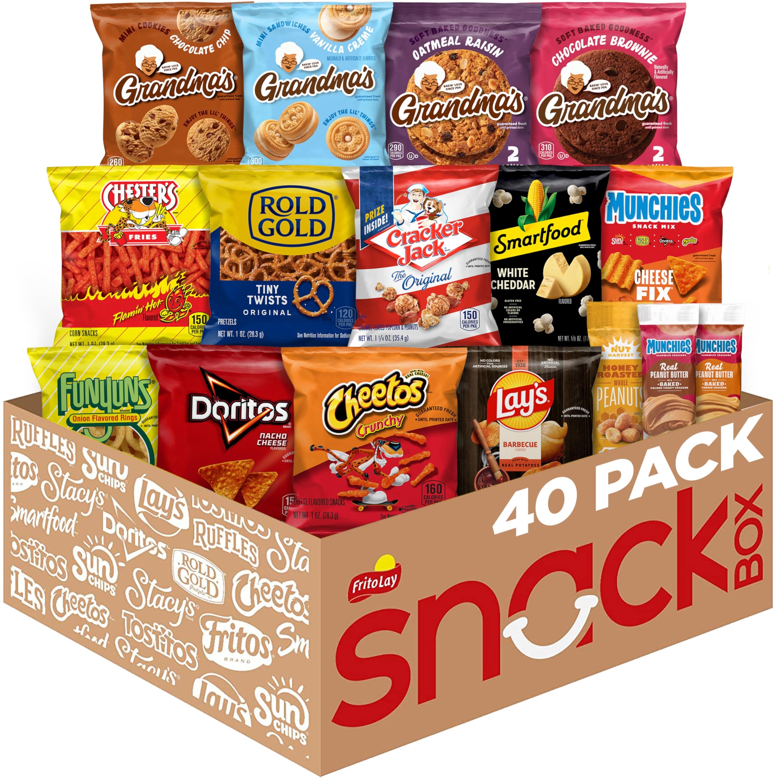 Ultimate Snack Care Package, Bundle of Chips, Cookies, Crackers & More, 40 Count Pack by Frito Lay