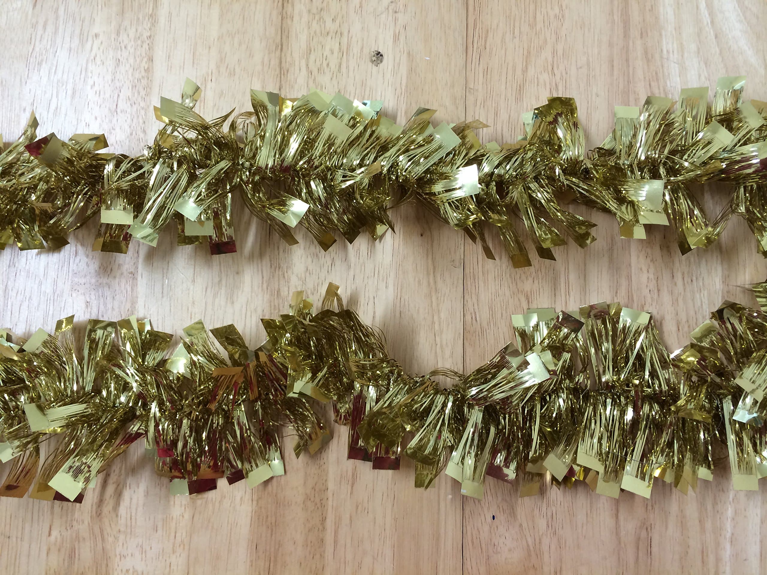 5.25FT Wide Foil Tinsel Christmas Garland (Gold)